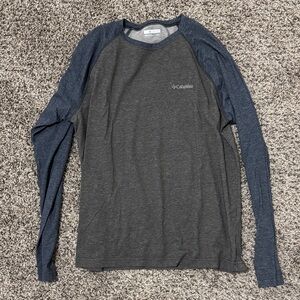 Columbia Men's Long Sleeve Shirt - Charcoal and Navy